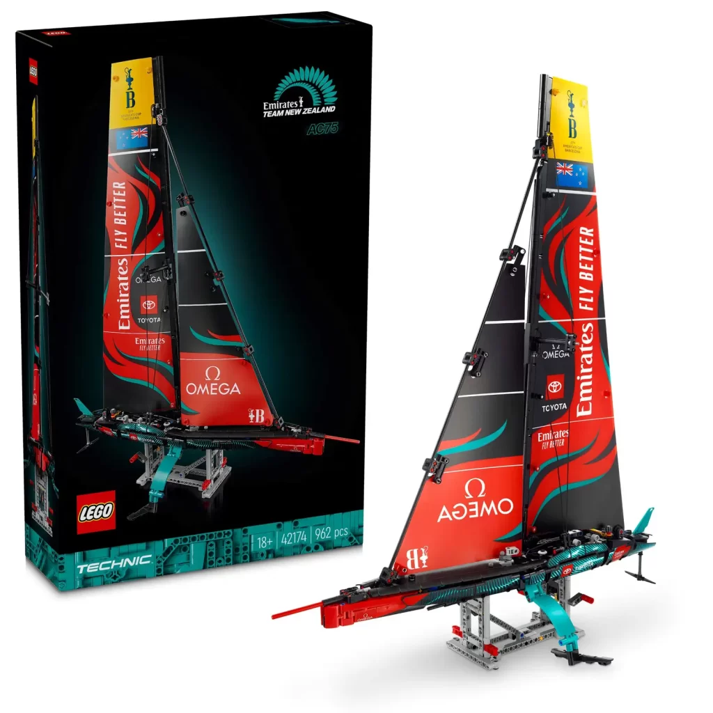 LEGO Technic Emirates Team New Zealand AC75 Yacht Full Build and Box